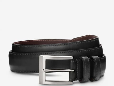 Wide Basic Black Leather Allen Edmonds