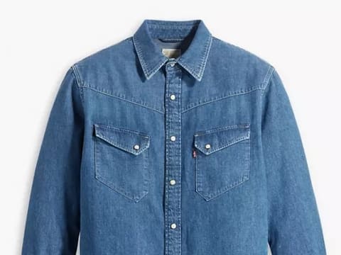 Blue Denim Western Shirt