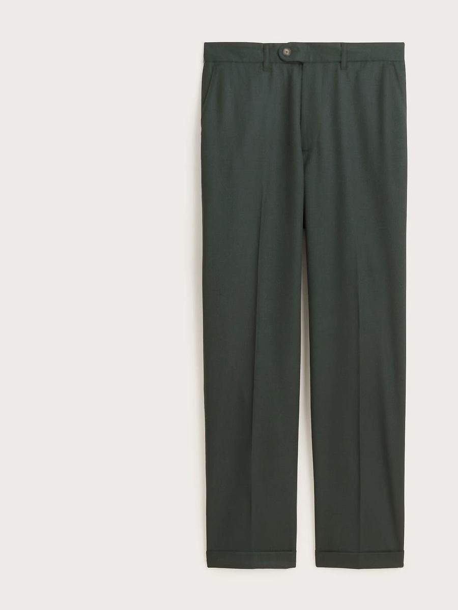 Classic Creased Wool Petrol