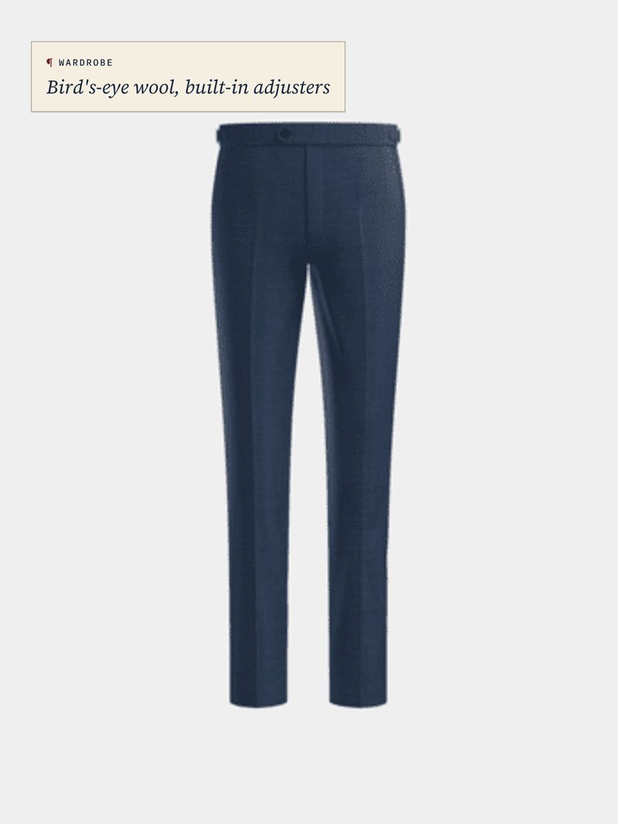 Blue Bird's Eye Suit Pants
