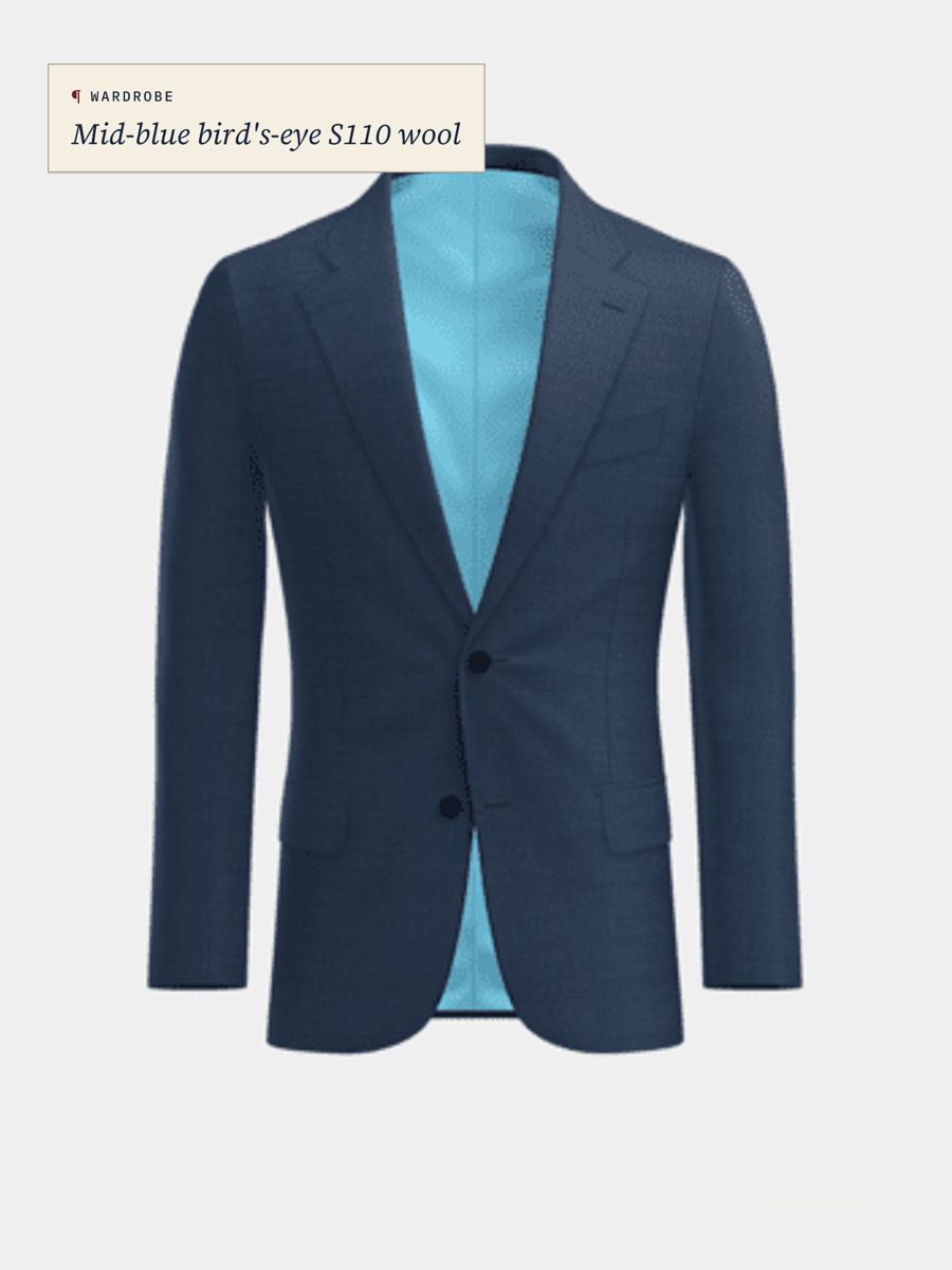 Blue Bird's Eye Suit Jacket