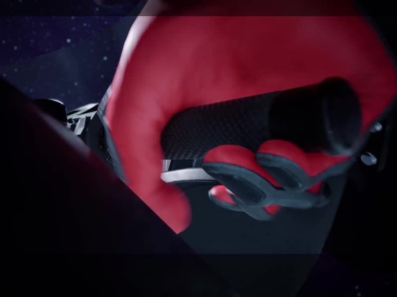 Gameplay clip: stylish katana combat against a Fragment-Universe enemy.