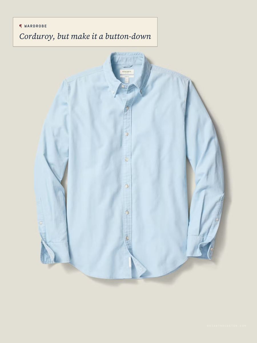 Blue Corduroy Button-Down