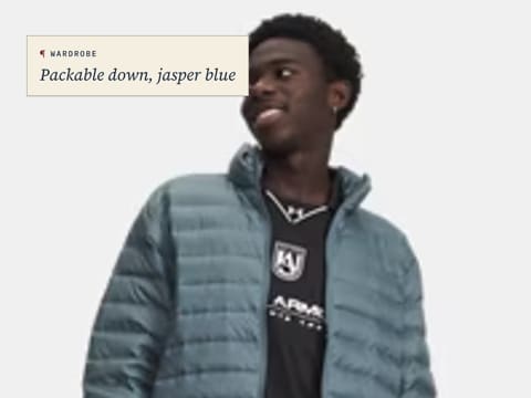 Blue Down Jacket