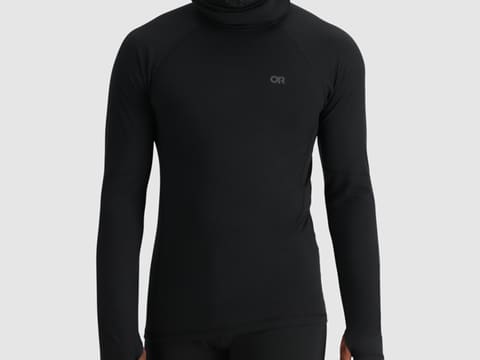 Black Alpine Onset Merino Hoodie