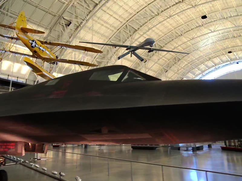 Aircraft on display throughout the museum hangar
