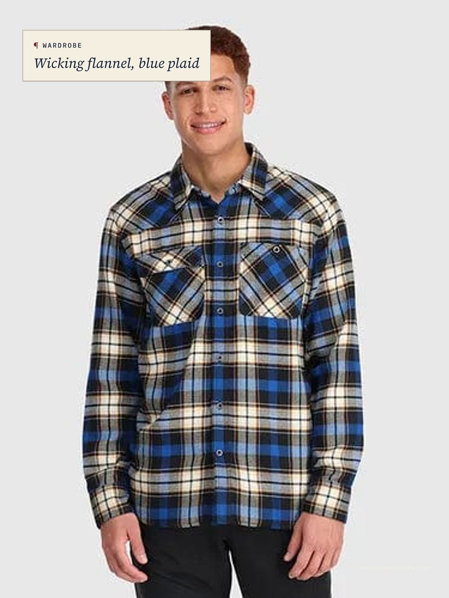 Blue Plaid Feedback Flannel