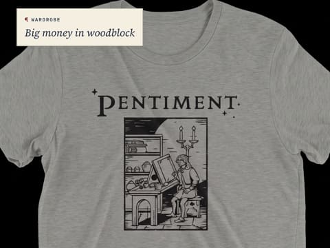 Grey Pentiment Woodblock Tee