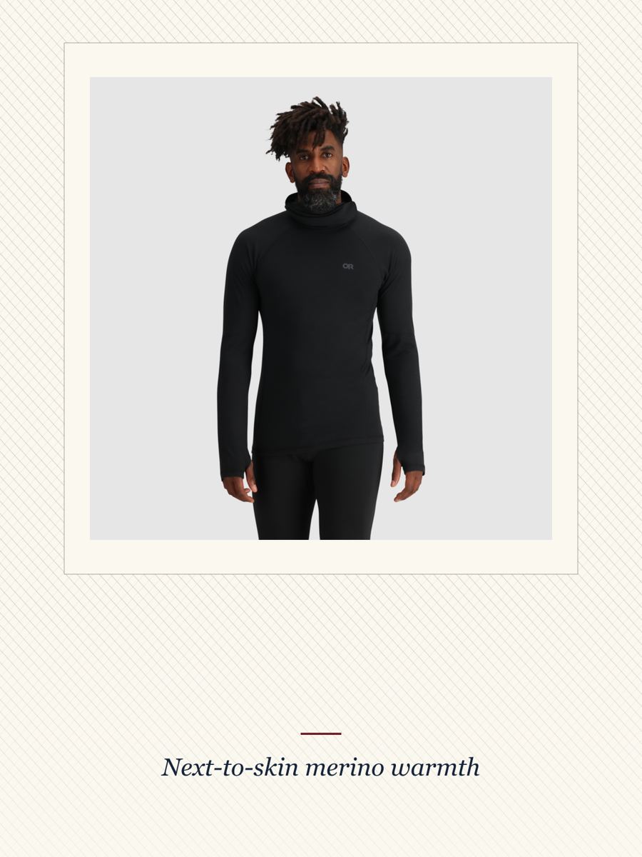Black Alpine Onset Merino Hoodie