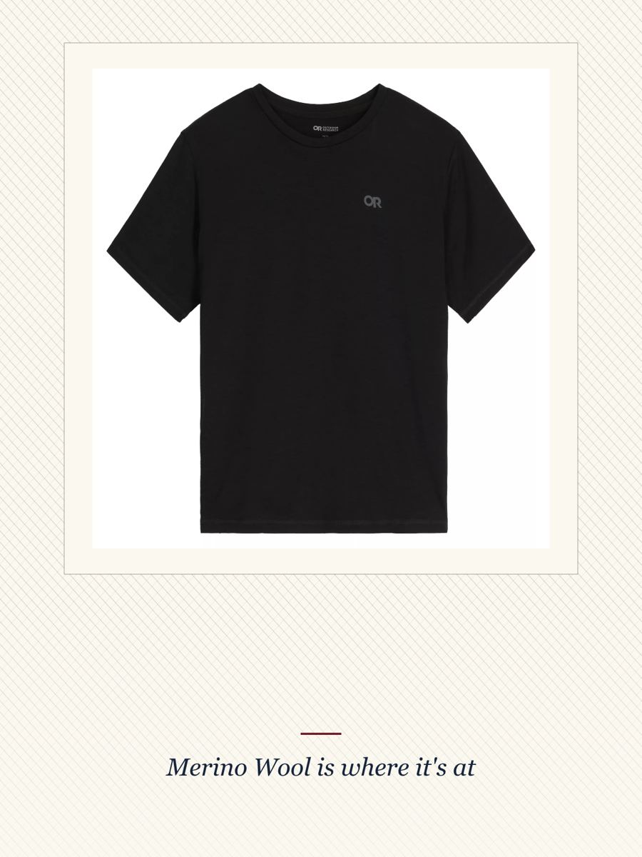 Black Alpine Onset Merino Tee