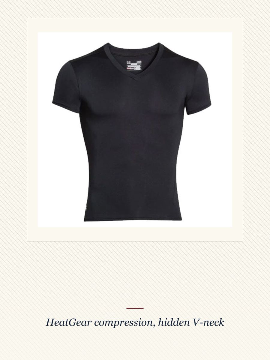 Black V-Neck Compression Shirt