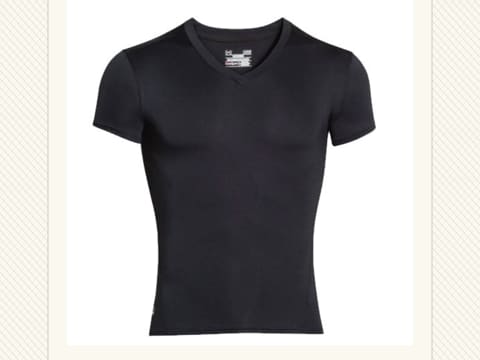 Black V-Neck Compression Shirt