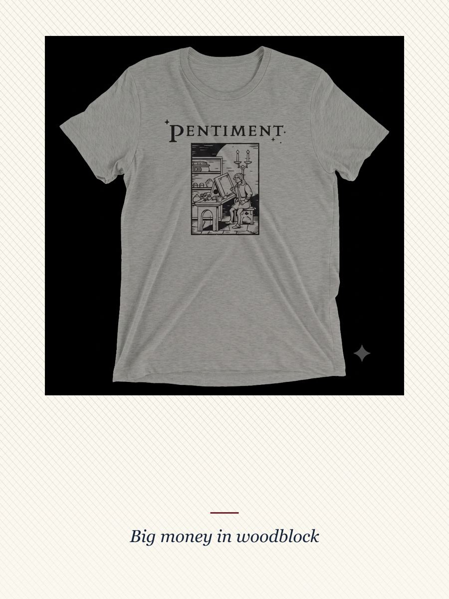 Grey Pentiment Woodblock Tee