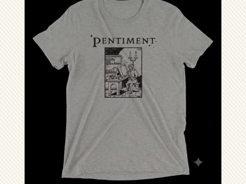 Grey Pentiment Woodblock Tee