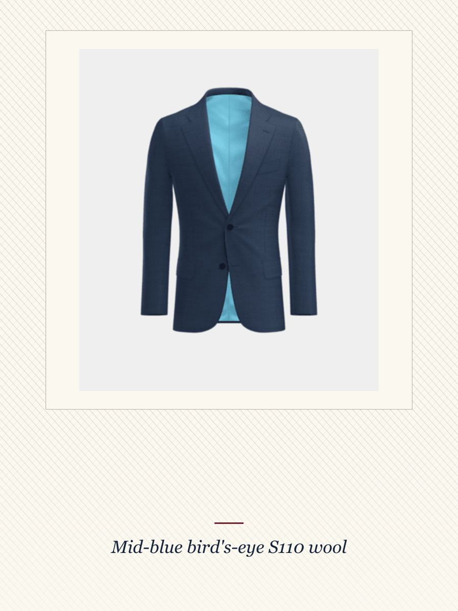 Blue Bird's Eye Suit Jacket