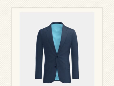 Blue Bird's Eye Suit Jacket
