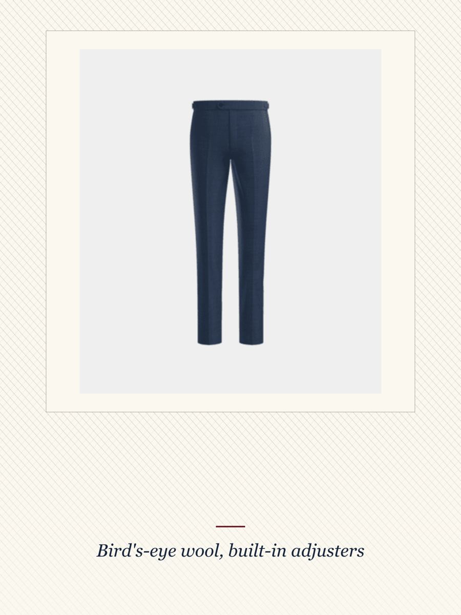 Blue Bird's Eye Suit Pants