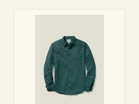 Green Gingham Button-Down