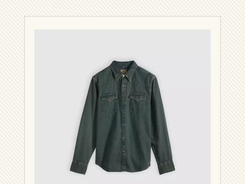 Black Denim Western Shirt