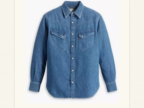 Blue Denim Western Shirt