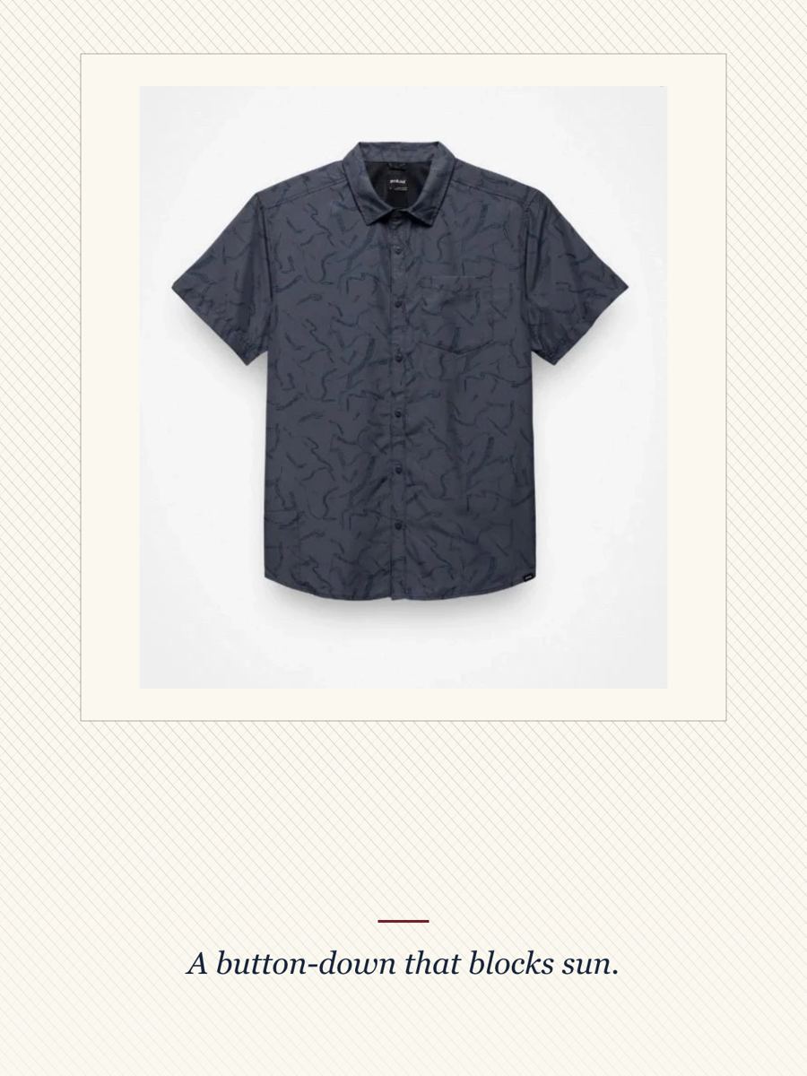 Navy Sun Button-Up Shirt