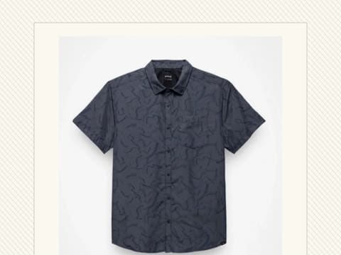 Navy Sun Button-Up Shirt