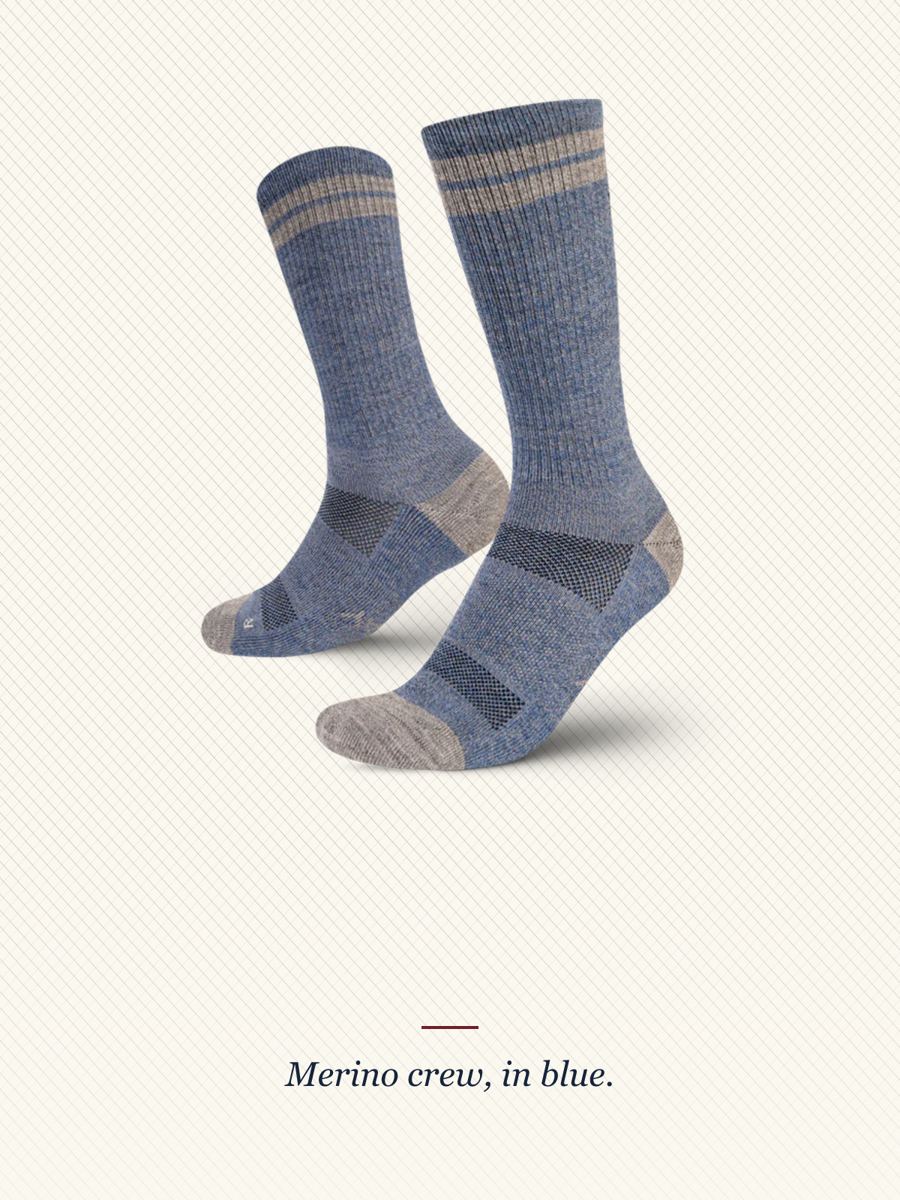 Blue Merino Wool Socks