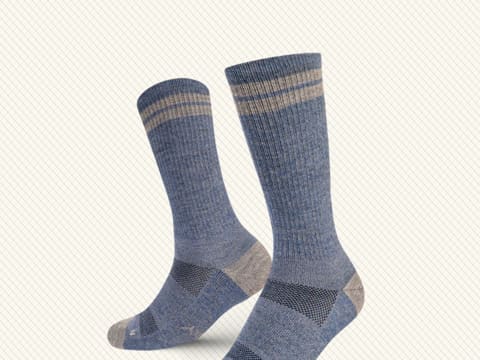 Blue Merino Wool Socks