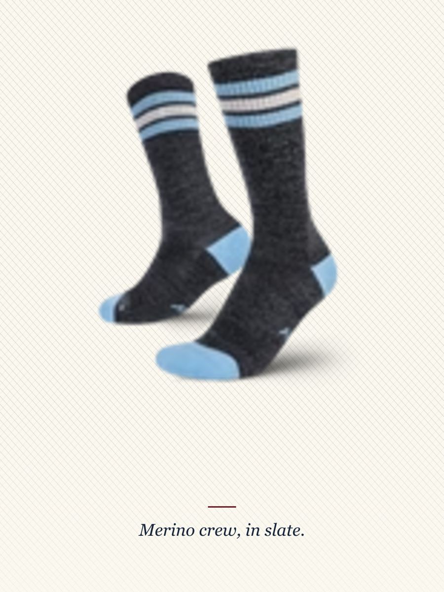 Slate Merino Wool Socks