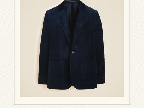 Navy Corduroy Suit Jacket