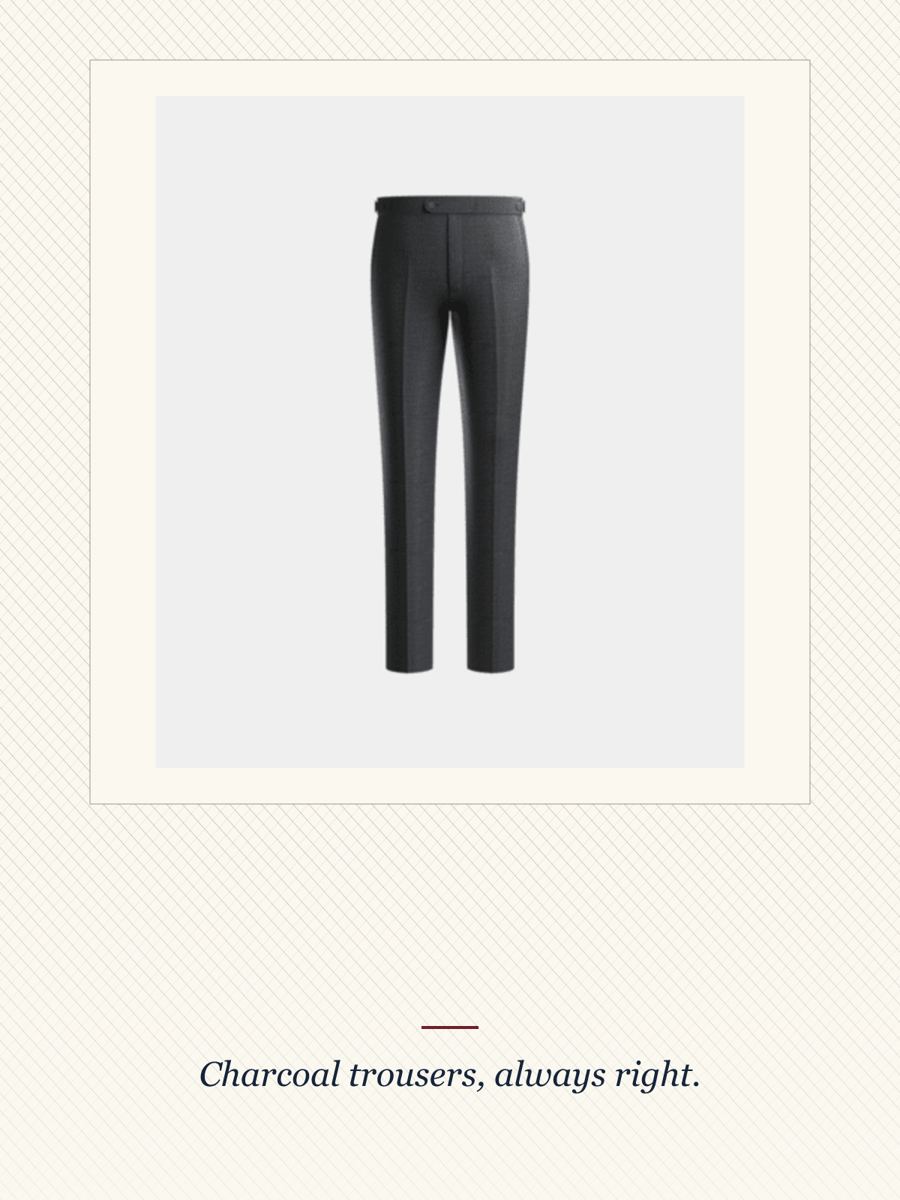 Charcoal Suit Pants