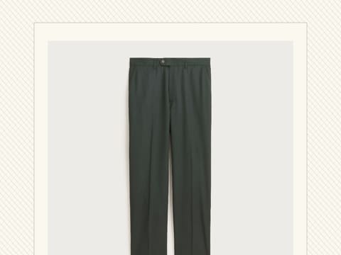 Petrol Green Wool Trousers