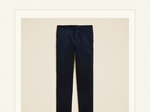 Navy Corduroy Suit Pants
