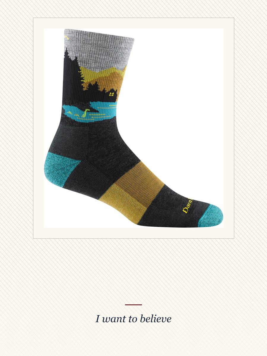 Charcoal Close Encounters Micro Crew Midweight Socks