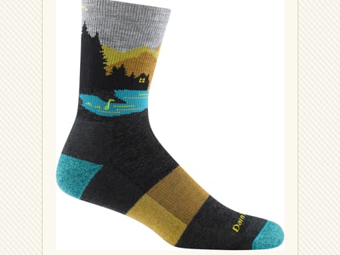 Charcoal Close Encounters Micro Crew Midweight Socks