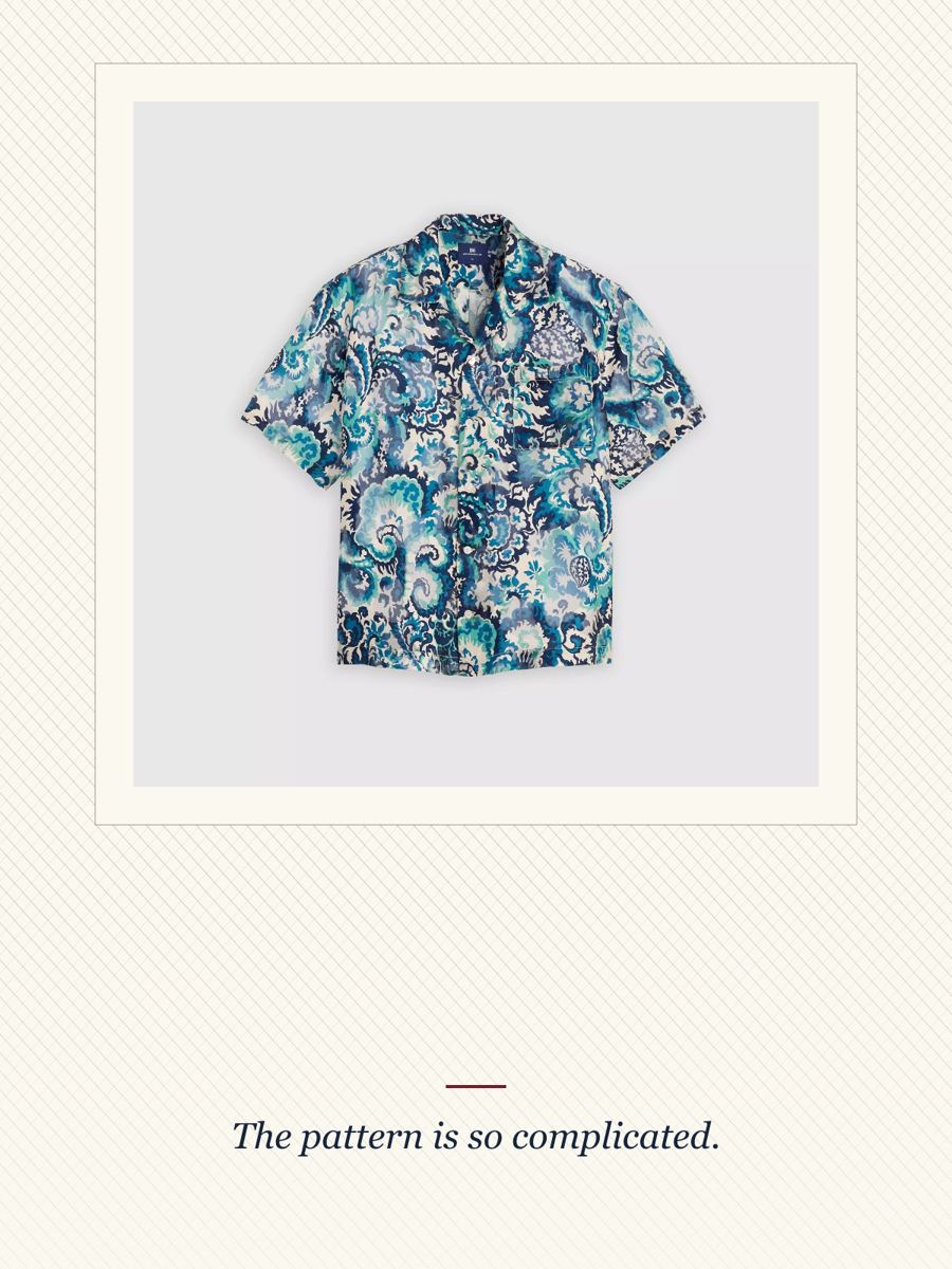 Blue Short-Sleeve Camp Shirt