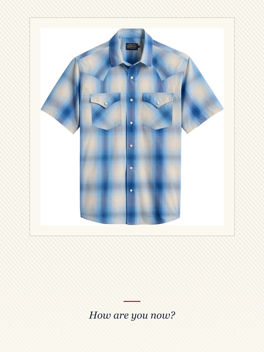 Blue Ombré Plaid Frontier Shirt
