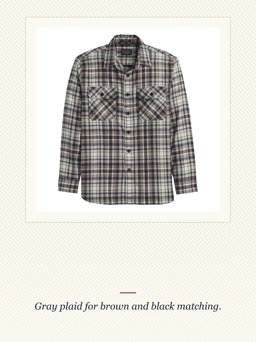 Gray Plaid Burnside Flannel